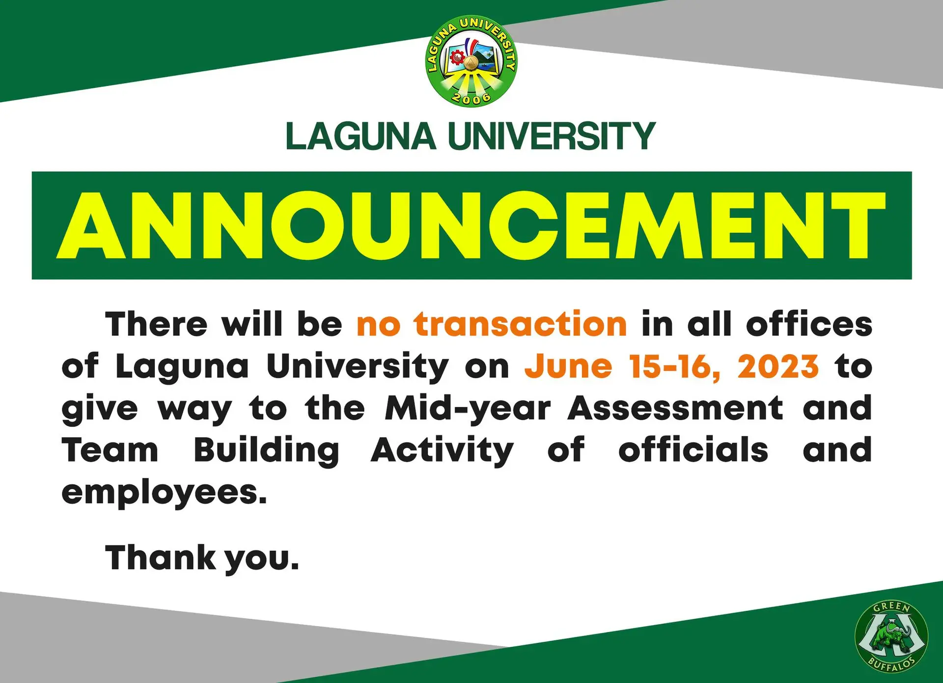 Date Posted: June 14, 2023  |  Source: Laguna University Official FB page